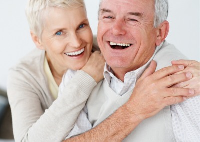 Elderly smiling couple